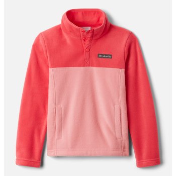 Chlapecké Svetry Columbia Steens Mountain 1/4 Snap Fleece Růžové Fialové FRLBGZ035